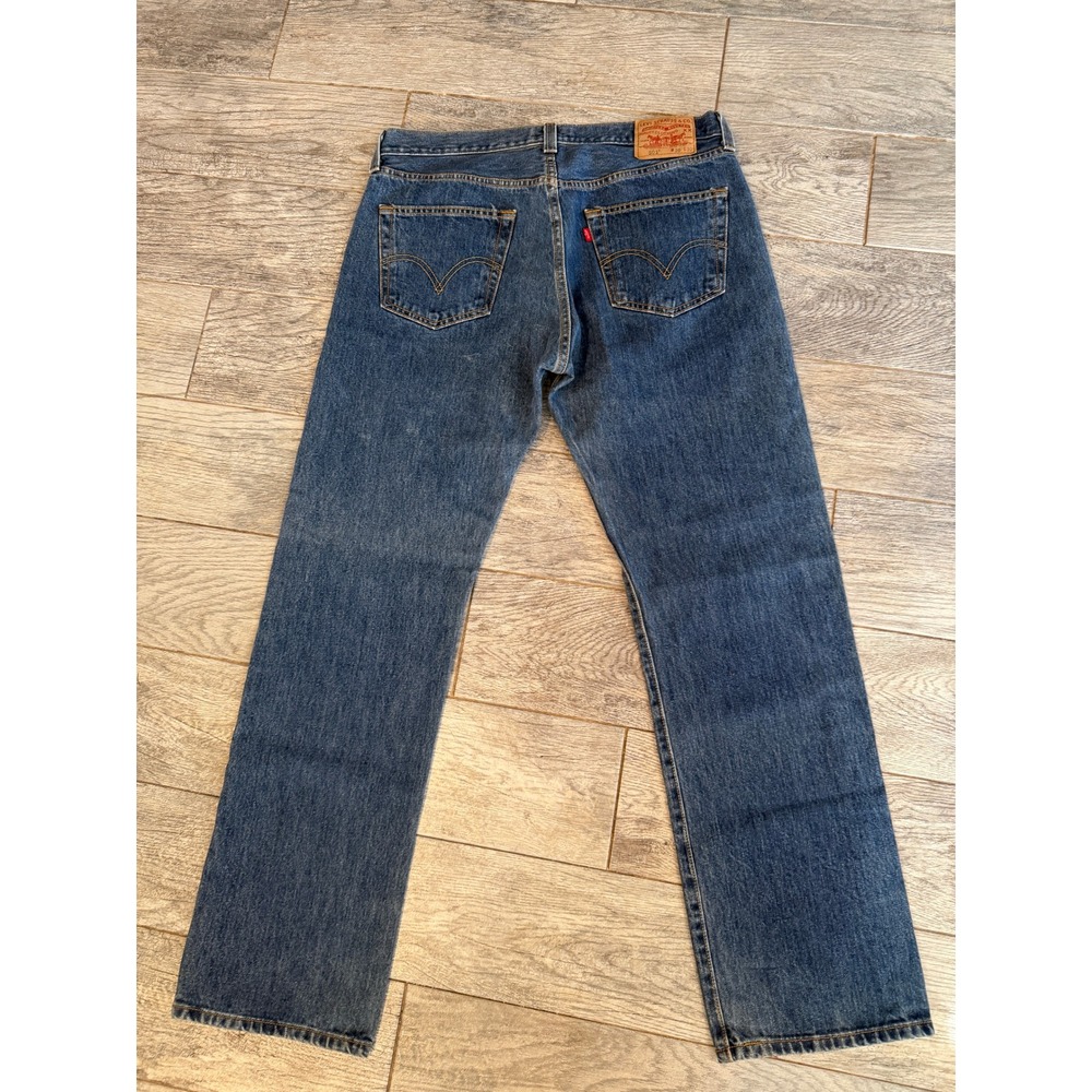 Levi's 501  Button Fly Straight Leg Jeans 36x32 Denim Mens 36 x 32 Levi Strauss